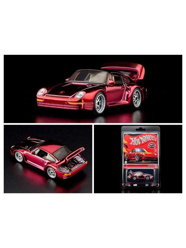 Hot Wheels RLC Exclusive 1986 Porsche 959 - Chrome Red - Görsel 3
